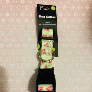 "P" Dog Collar Size: L Watermelon Pattern